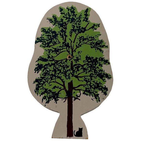 Wooden Trees Village Figurines Mini Accessory About 4" High - Picture 8 of 11